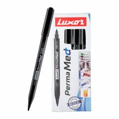 Luxor Perma Med Marker Pen Bk (10'S Box)