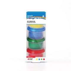 Luxor Doodles Play Dough Pot - Assorted Colors with Design Moulds, Roller & Plastic Knife - Ultimate Creative Fun Kit for Kids