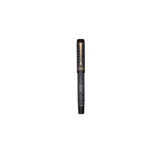 Parker Duofold 100 Black Gold Trim Fountain Pen (Medium Nib )