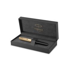 PARKER 51  DELUXE BLACK GOLD TRIM FOUNTAIN PEN (FINE TRIM)