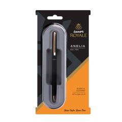 Luxor Royale Anelia Matte Black body Gold Trim Ball Pen