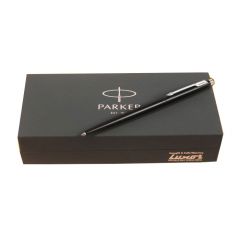Parker Insignia Matte Black Chrome Trim Ball Pen, Ideal for Office Professionals, College Students, and Personal Writing, Sleek Design, Durable and Smooth