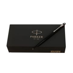 Parker Insignia Laque Black Chrome Trim Ball Pen, Sophisticated Design for Office Professionals, College Students, and Personal Writing, Elegant and Smooth