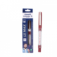 Luxor LX MAX Cone Tip Roller Ball pen - Red color 
