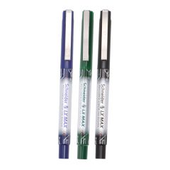 Luxor LX-Max Cone Tip Pens, Pack of 3 - Blue, Black, Green, Perfect for Diverse Writing Tasks