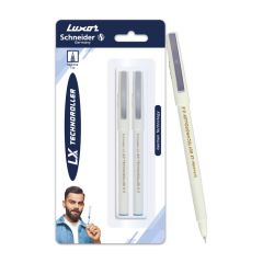 Luxor Schneider LX 801 Technoroller | Roller ball pen | Pack of 2 - Blue | Needle Tip | 0.5mm | 100% German Technology | Consistent Ink Flow | Unique Easy Gliding Tip | Smooth Writing Experience | Ideal for Students & Professionals
