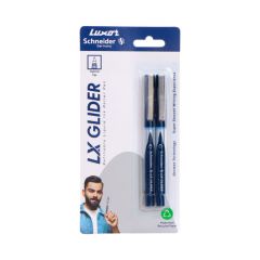 Luxor Schneider LX Glider, Pack of 2, Ink - Blue, Easy Gliding Hybrid Tip, German Technology, Best for Professionals & Fully Reliable