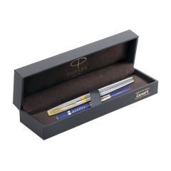 Parker Aster Shiny Chrome Gold Trim Roller Ball Pen