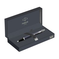 Parker IM Metal Blue Chrome Trim Ball Pen 