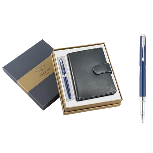 Parker Aster Blue CT Roller Ball Pen with Parker Passport Holder